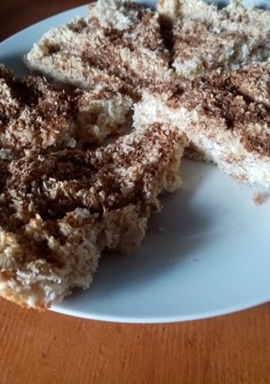 Una foto de Torta de avena y coco rallado!!! 😋