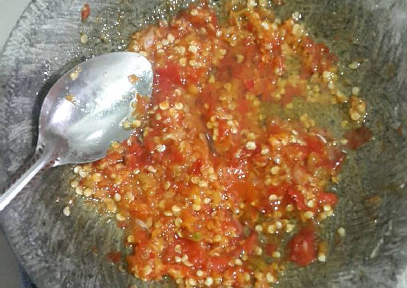 Sambal korek ala bebek pak slamet