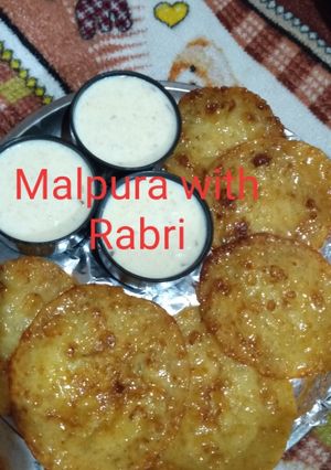 A picture of Malpura with Rabri.