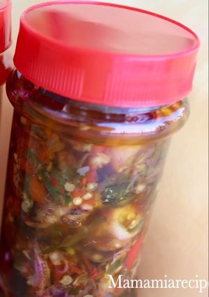 Foto resep Cumi asin sambal hijau botol