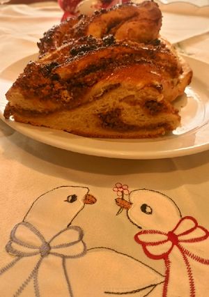 Ünnepi tekert diós kalács recept fotója