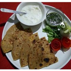 Aloo paratha A picture of Aloo paratha.