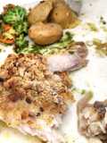 Bacalhau com crumble de Broa