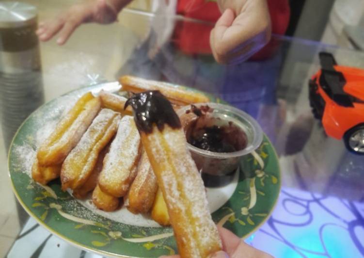Cara Gampang Membuat Churros garing diluar,lembut didalam ????, Menggugah Selera