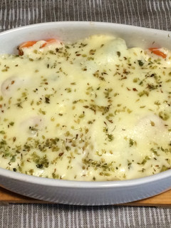 Una foto de Gratinado de verduras y espirales