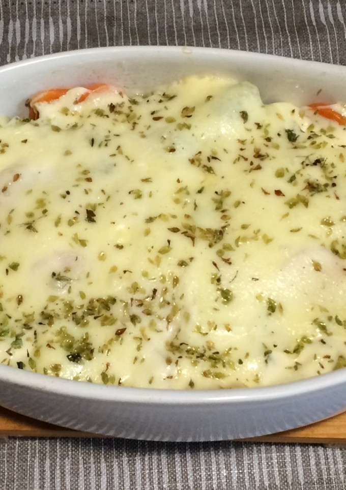 Una foto de Gratinado de verduras y espirales