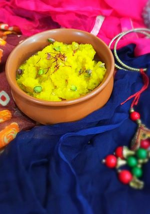 A picture of Rava kesari.