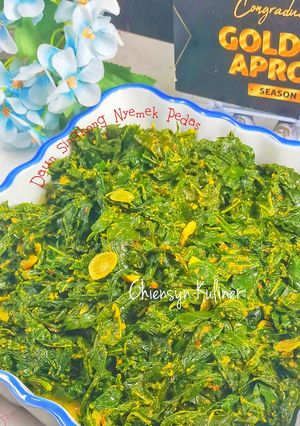 Foto resep Daun Singkong Nyemek Pedas