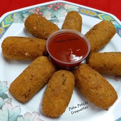A picture of Poha Potato Croquettes.