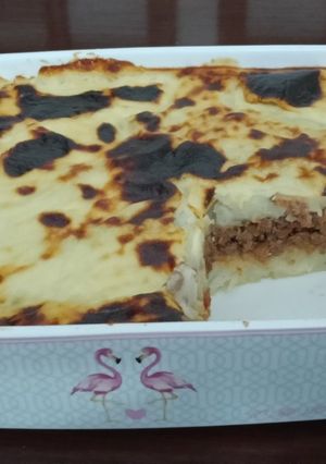 صورة لوصفة بطاطا مهروسة باللحم المفروم