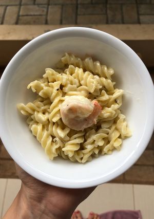Foto resep Fusilli Shrimp Carbonara