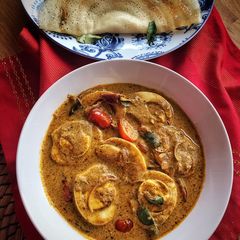 A picture of Coconut Milk Egg curry.