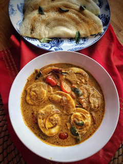 A picture of Coconut Milk Egg curry.