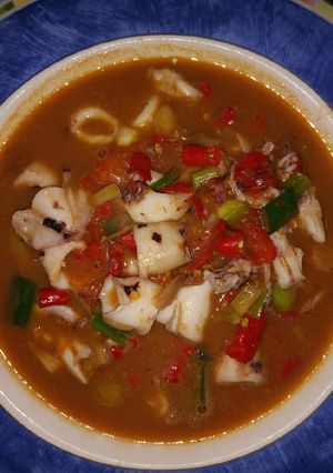 Foto resep Cumi kuah merah asam pedas
