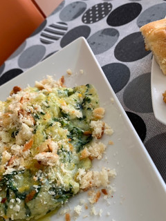 Una foto de Pastel de bacalo, patata y espinacas🥬🥔🥬