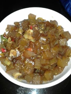 Foto resep Oseng kikil pedas manis