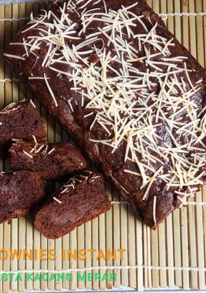 Foto resep Brownies instant pasta kacang merah