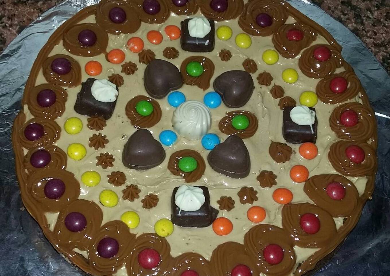 Torta de golosinas para cumple de Papá