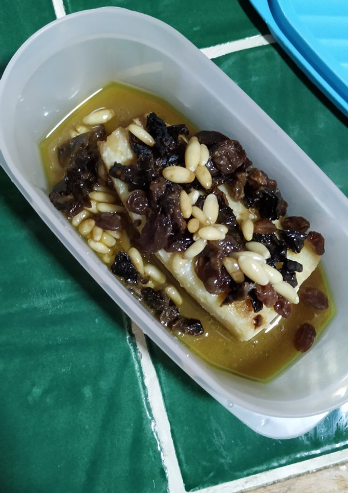 Una foto de Bacallà amb tomàquet deshidratat