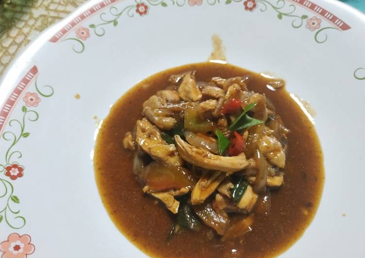 Proses memasak Ayam suwir dengan Saus てりやき (Teriyaki) Anti Gagal