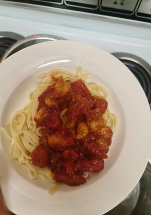 A picture of Pan fried tomatoes.