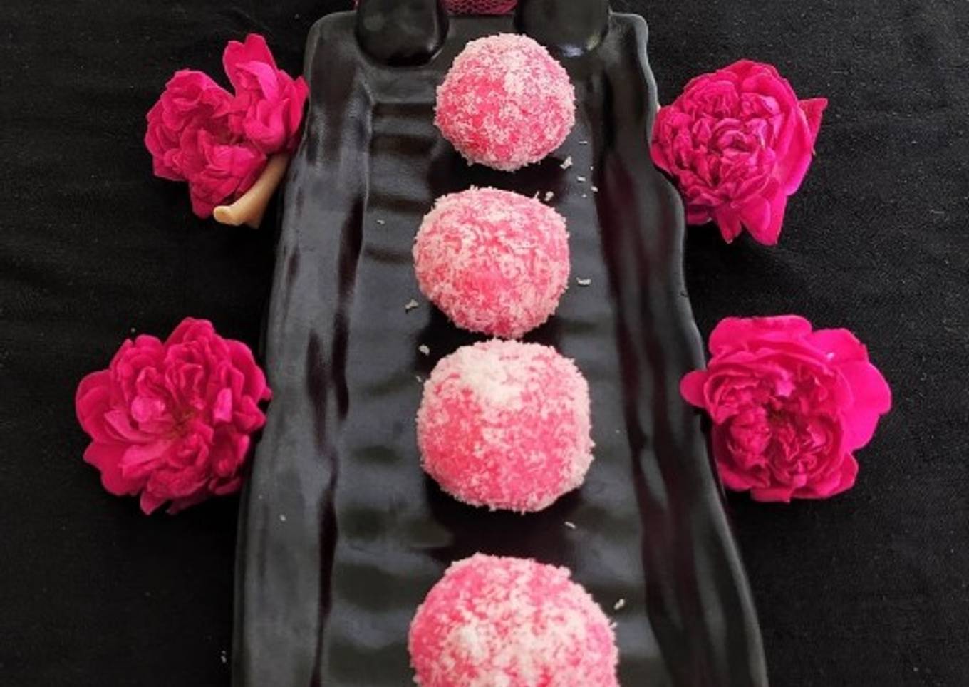 Instant Rose Coconut Laddoo