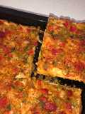 Coca vegana de verduras