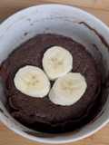 Bolo de banana e chocolate de micro-ondas