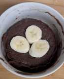 Bolo de banana e chocolate de micro-ondas