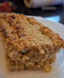 Budín de banana, avena y harina de almendras