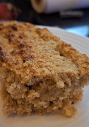 Una foto de Budín de banana, avena y harina de almendras