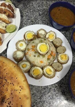 صورة لوصفة رولي اللحم بالبيض وروز