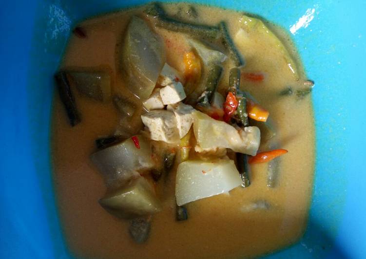 Santan labu air,kacang tempe
