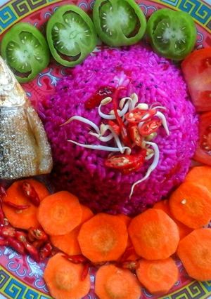 Foto resep Nasi Goreng Buah Naga Vegetarian