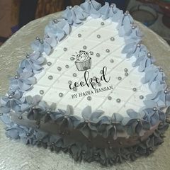 A picture of 3 color cream cake.