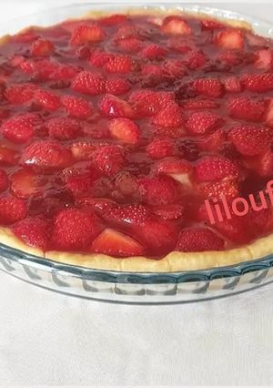 Une photo de Tarte aux fraises amandes