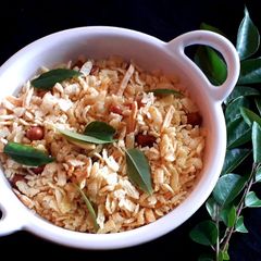 Fried poha namkin A picture of Fried poha namkin.