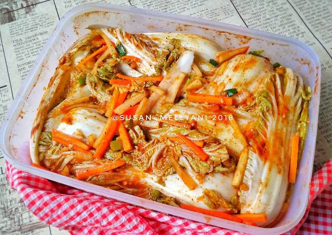Homemade kimchi foto resep utama
