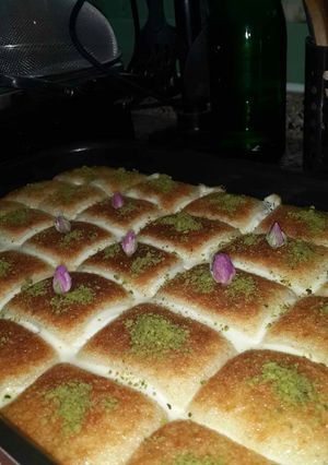 صورة لوصفة بسبوسة القشطة اللذيذة