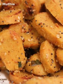 A picture of Leftover Khichdi Muthia / Steamed Dumpling.