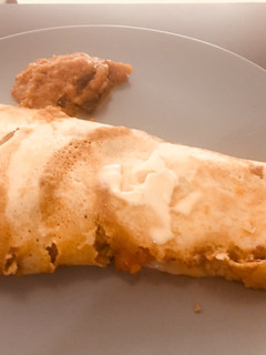 A picture of Pav bhaaji cheese dosa/rice crepe fusion(street style).
