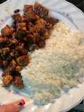 Tofu crujiente en salsa