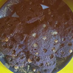 A picture of Butterscotch chip chocolate wheat flour cookies.