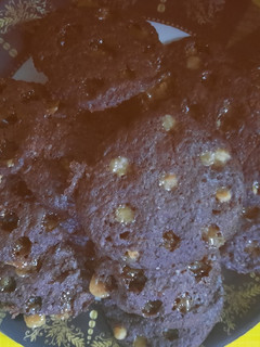 A picture of Butterscotch chip chocolate wheat flour cookies.