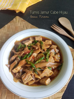 Foto resep Tumis Jamur Cabe Hijau Saus Tiram