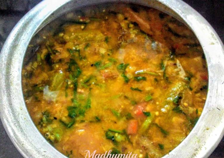 Steps to Prepare Favorite Dal Palak with Veggies