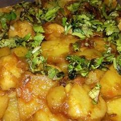 A picture of Arvi Aalu ki bhujiya.