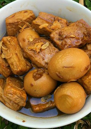 Foto resep Telur Kecap Kuah bubur Palembang