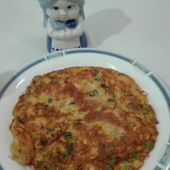 A picture of Chicken Green Oinon Omelette.