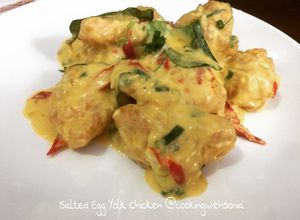Foto resep Salted Egg Yolk Chicken | Ayam Saus Telur Asin